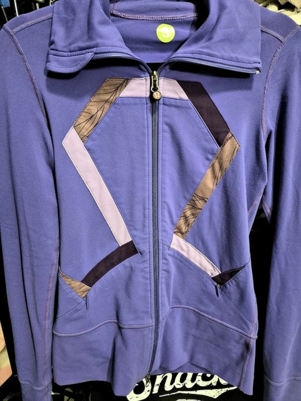 lululemon Origami Stride Jacket Purple Geometric Athletic Jacket -Size4-6VINTAGE